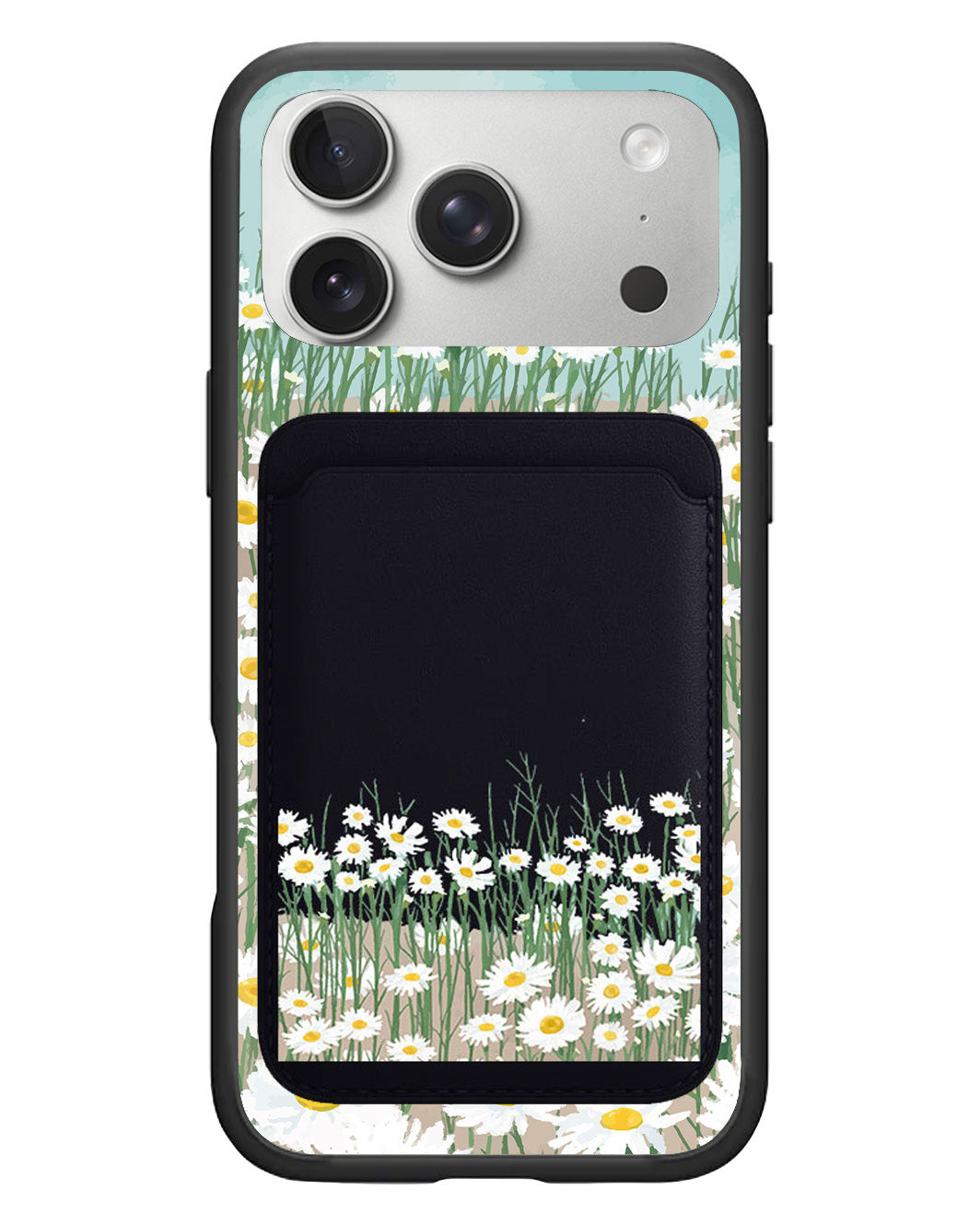 iPhone Magnetic Wallet Case - Oil Painting Daisy