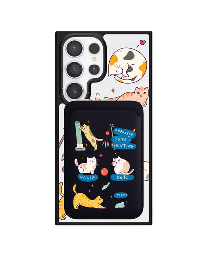 Android Magnetic Wallet Case - Playful Cat 2.0