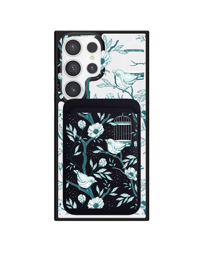 Android Magnetic Wallet Case - Lovebird Monochrome 6.0