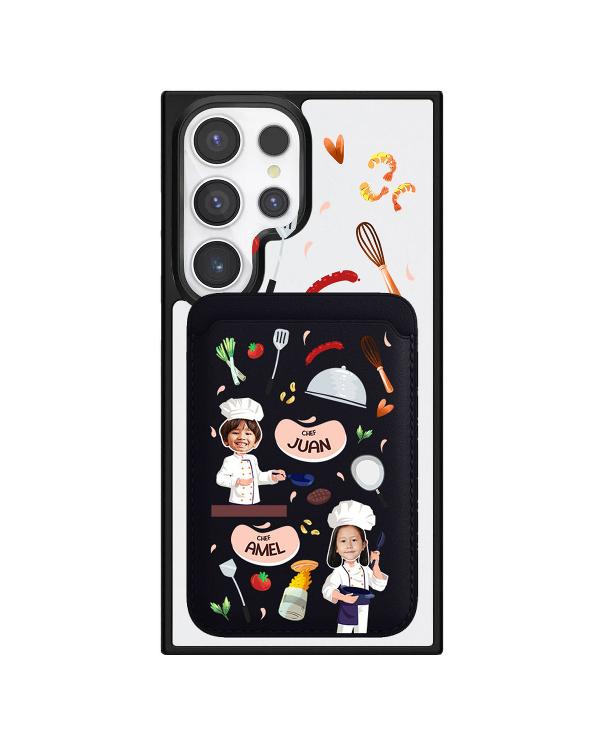 Android Magnetic Wallet Case - Face Grid Dream Chef