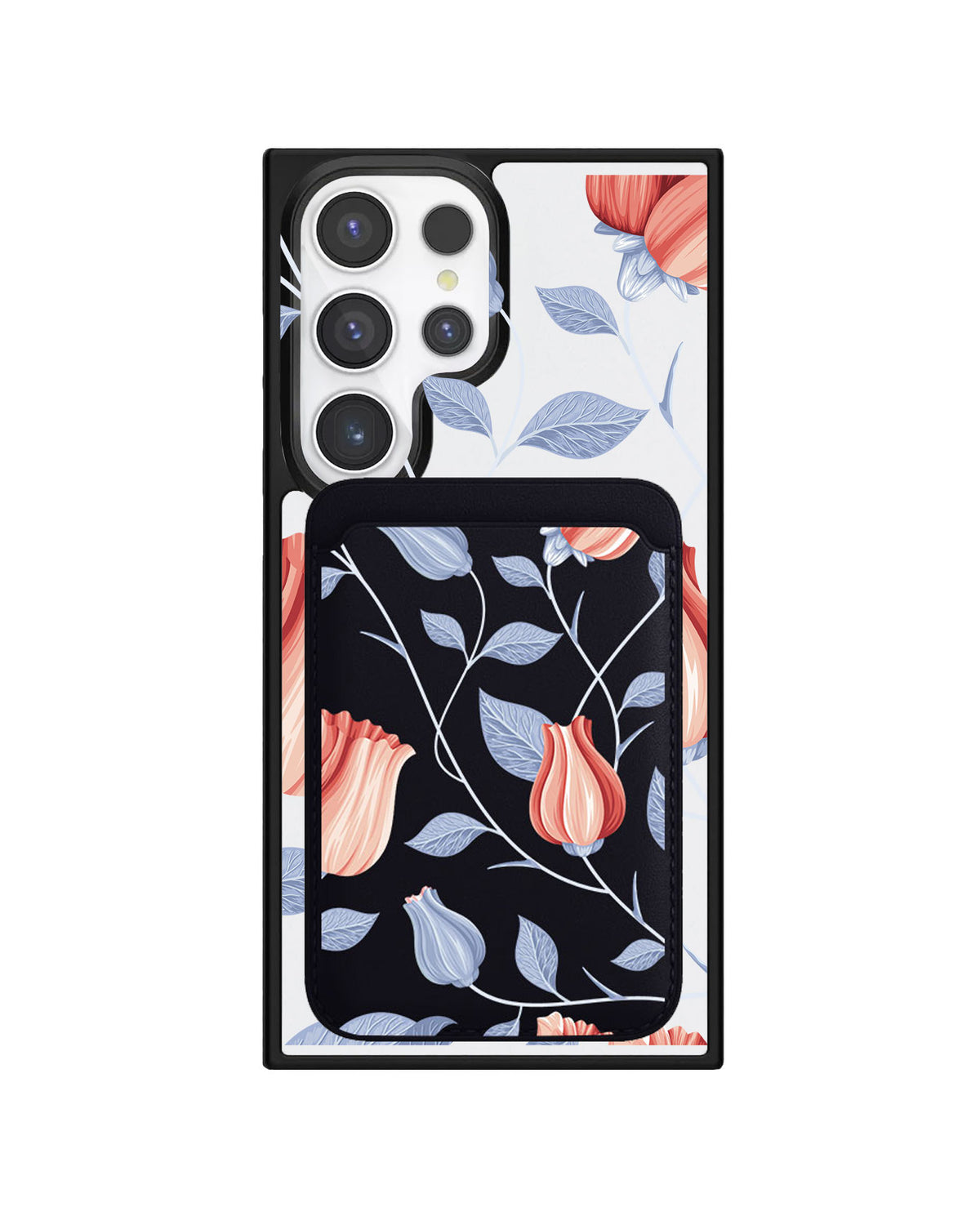 Android Magnetic Wallet Case - Red Tulip