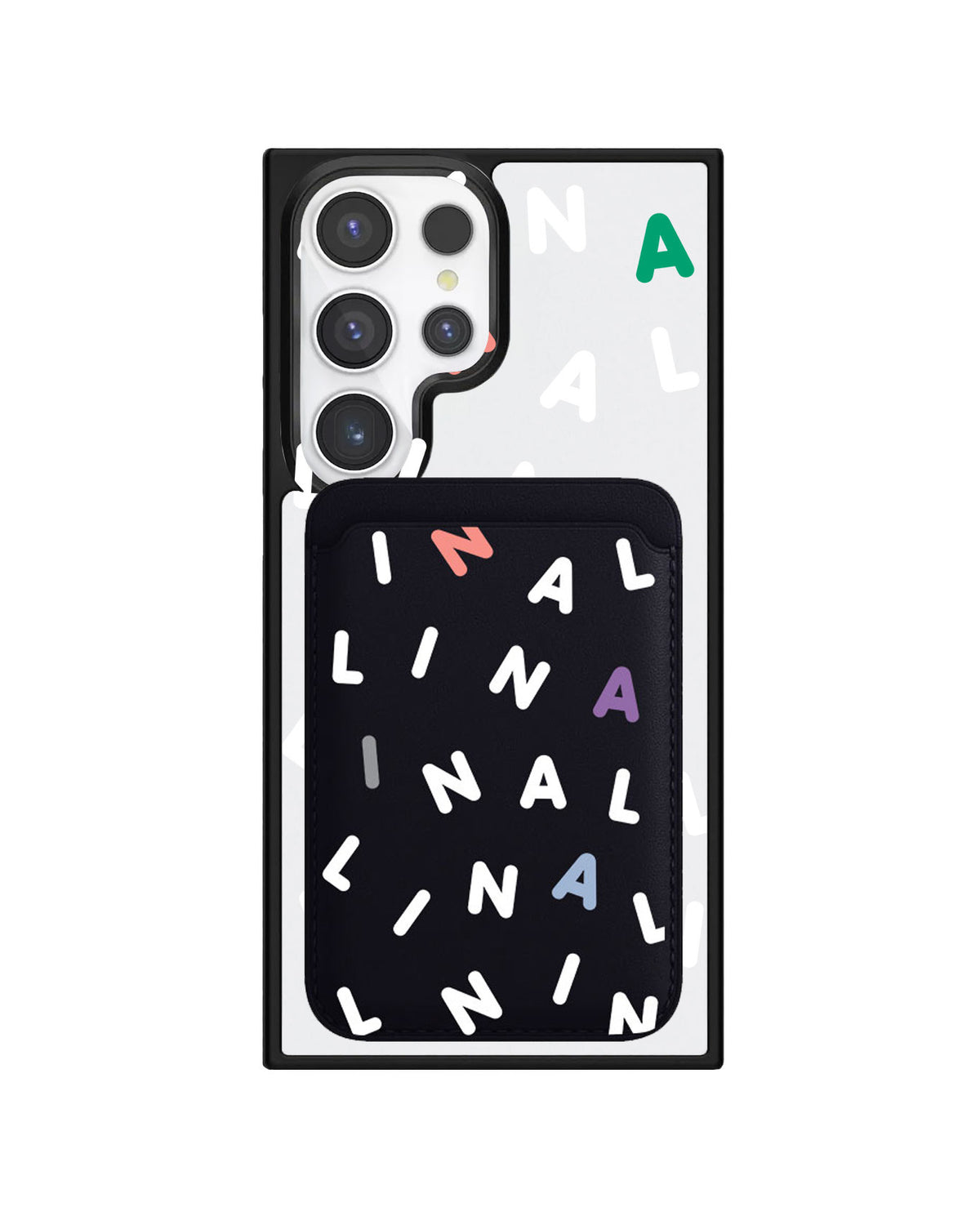 Android Magnetic Wallet Case - Monogram 2.0 Putih
