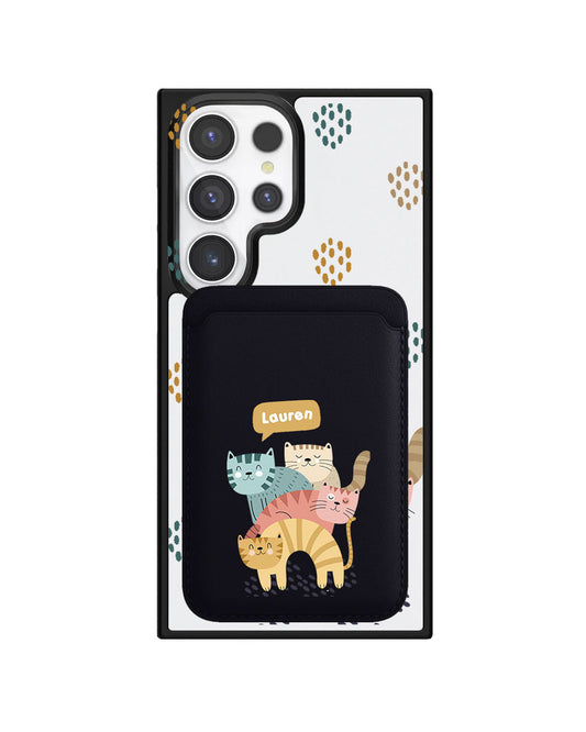 Android Magnetic Wallet Case - Rainbow Meow 2