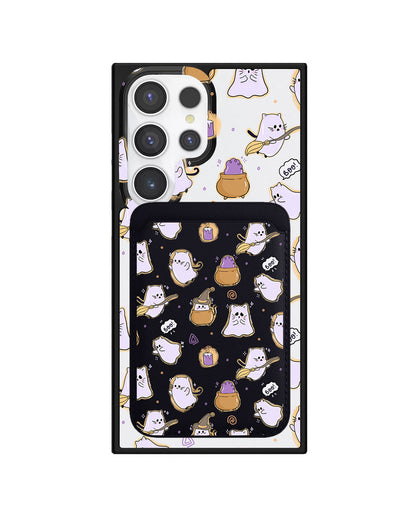 Android Magnetic Wallet Case - Spooky Cat