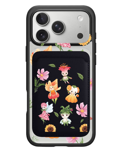 iPhone Magnetic Wallet Case - Magical Garden