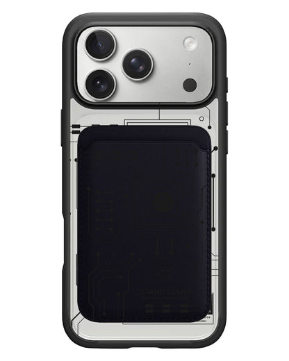 iPhone Magnetic Wallet Case - Circuit Black