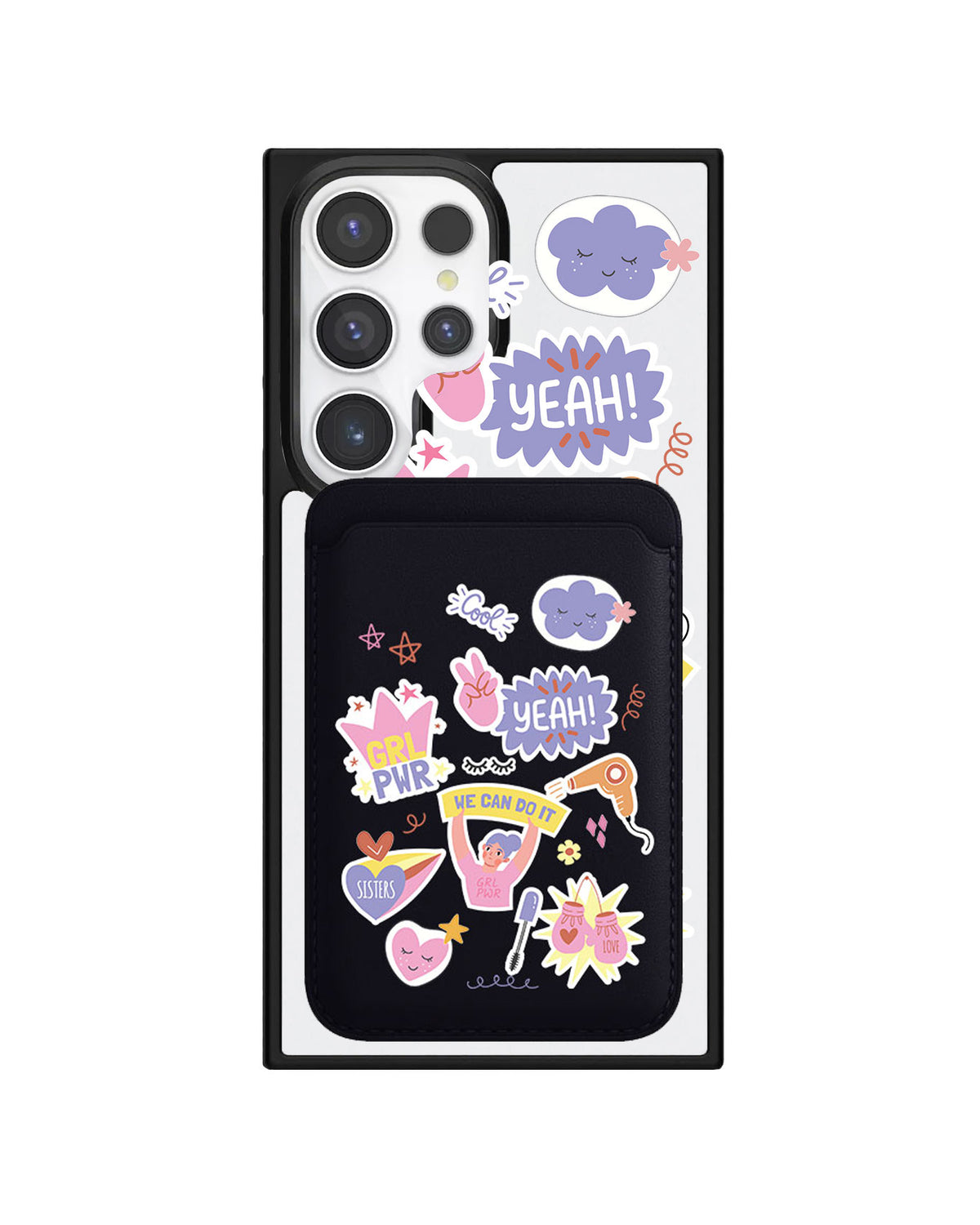 Android Magnetic Wallet Case - Girl Power Sticker Pack
