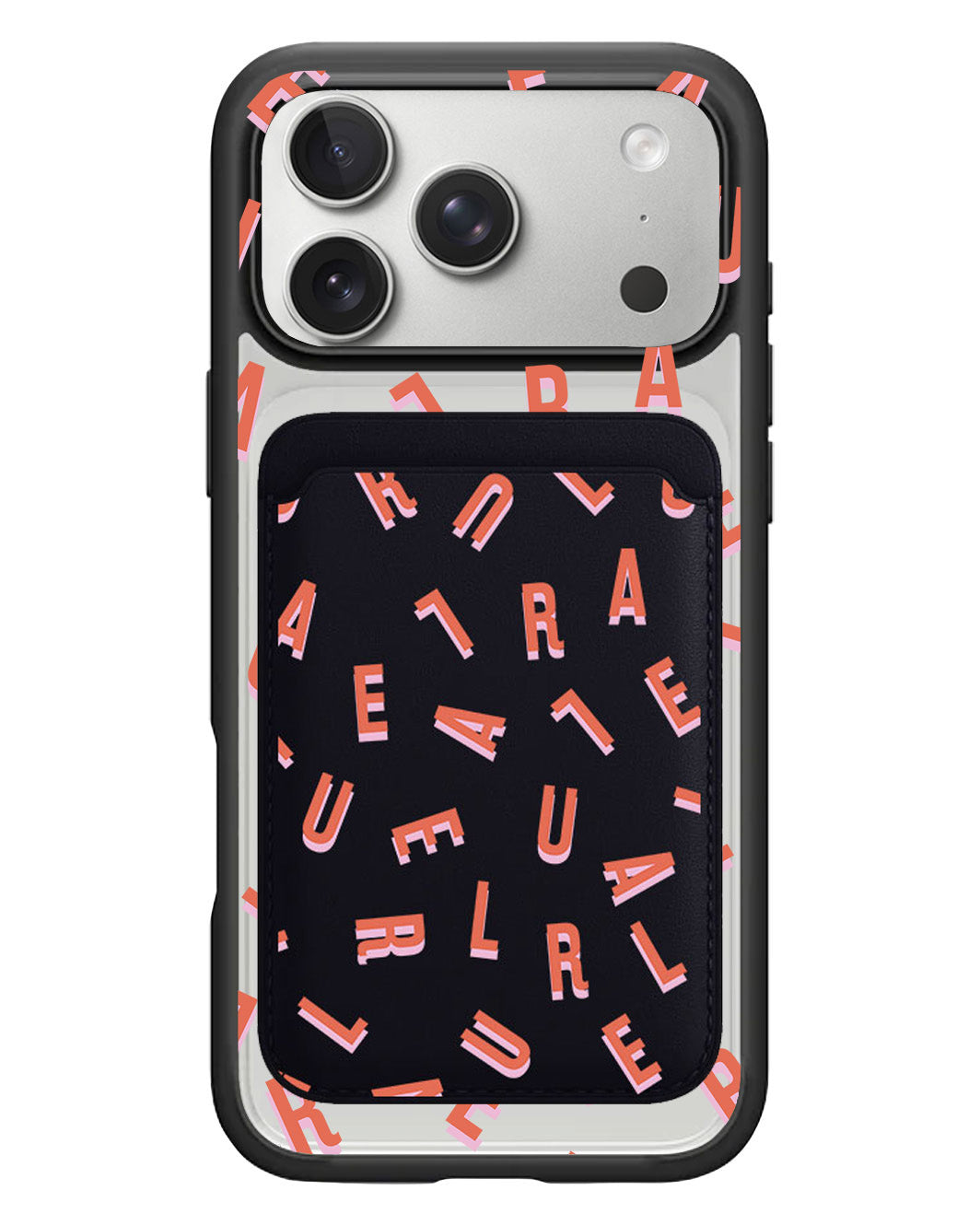 iPhone Magnetic Wallet Case - Monogram 1.0 Coral