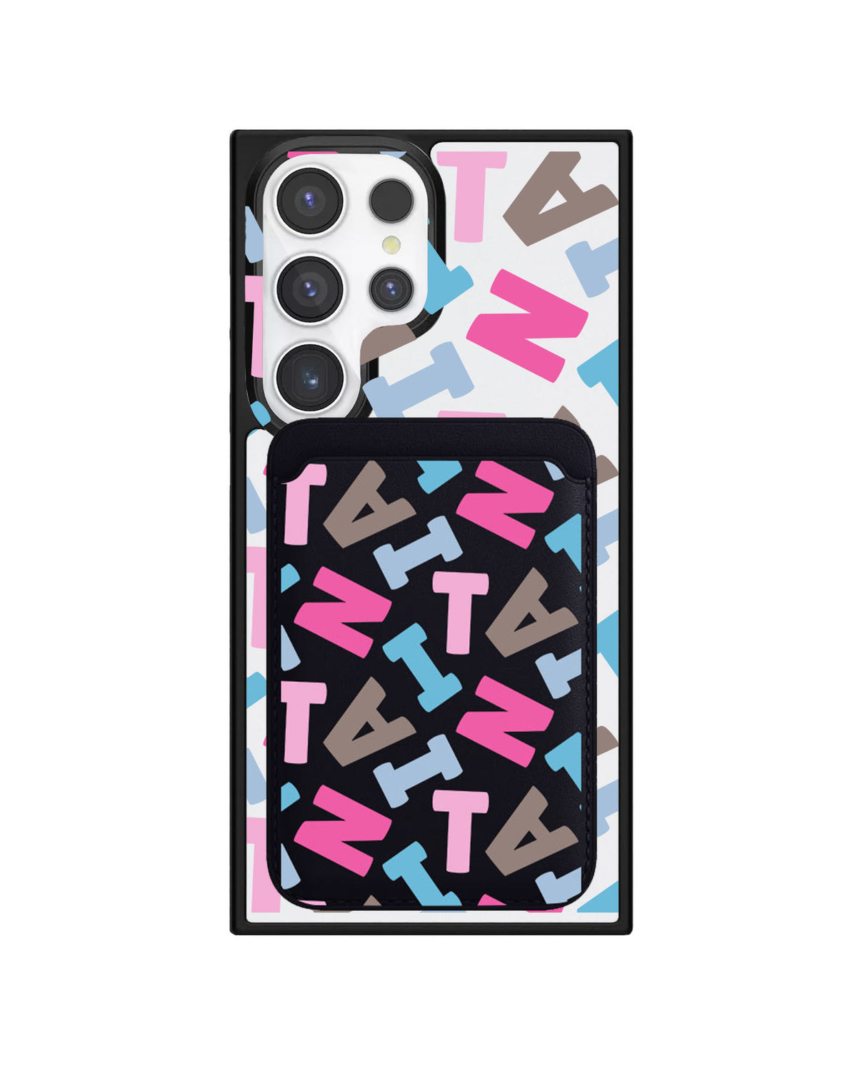 Android Magnetic Wallet Case - Scattered Monogram 2.0
