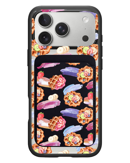 iPhone Magnetic Wallet Case - Waffles