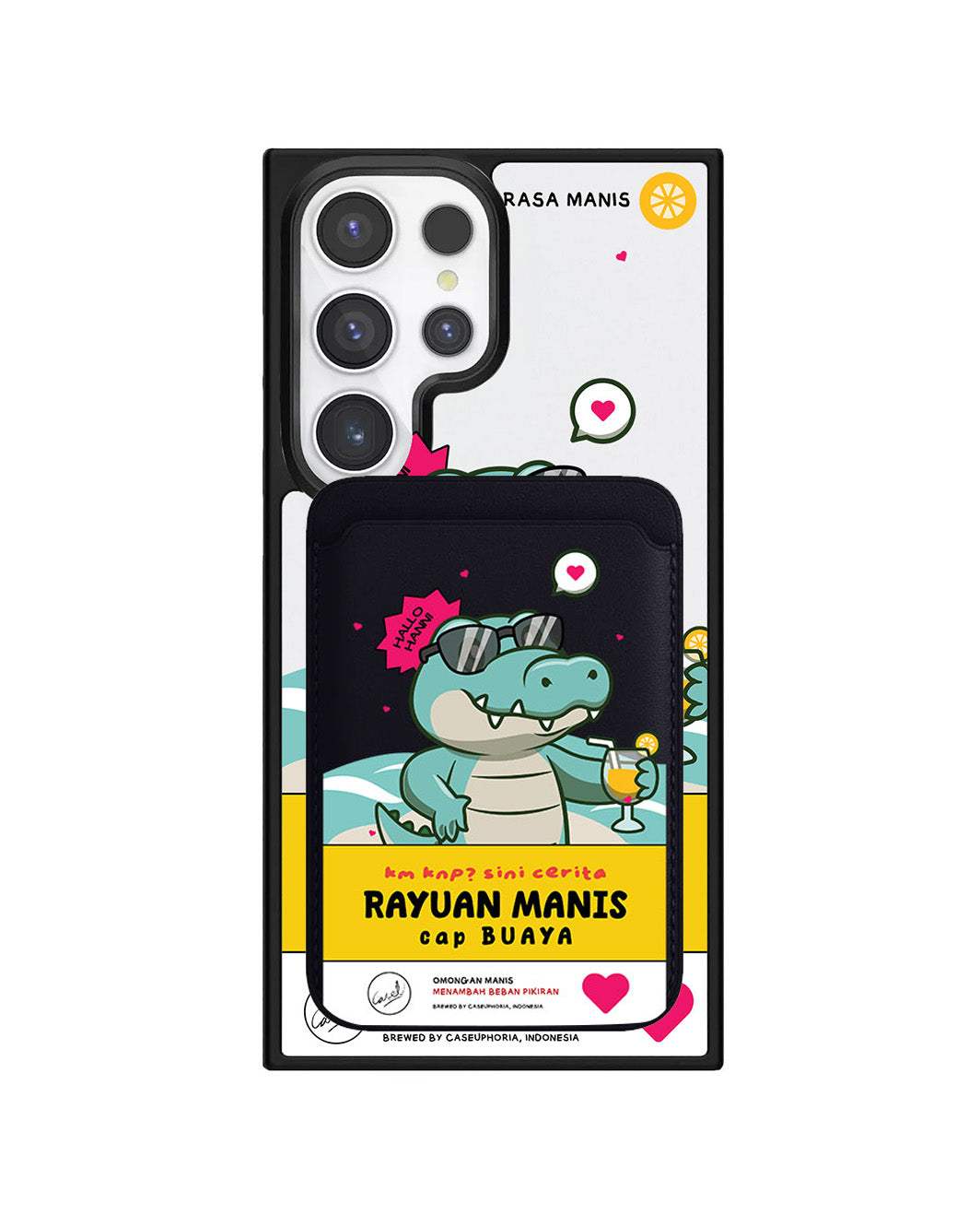 Android Magnetic Wallet Case - Cap Buaya