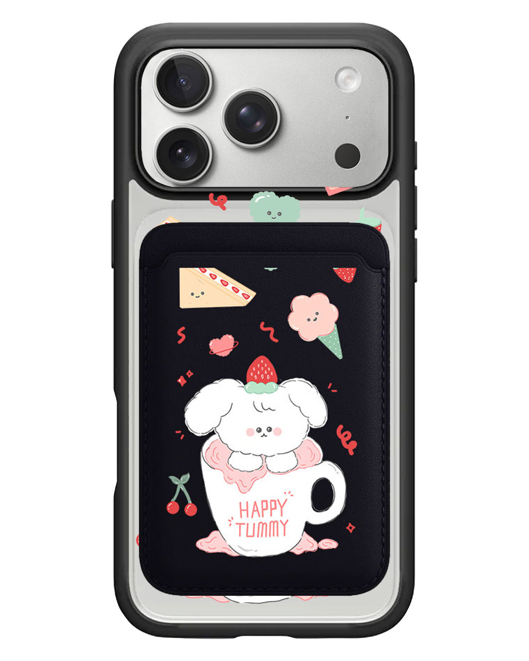 iPhone Magnetic Wallet Case - Happy Tummy
