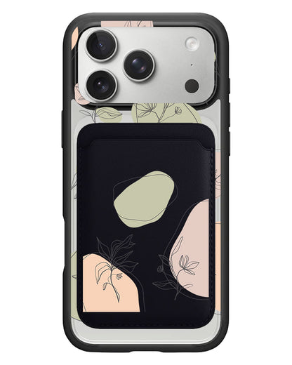iPhone Magnetic Wallet Case - Sketchy Flower