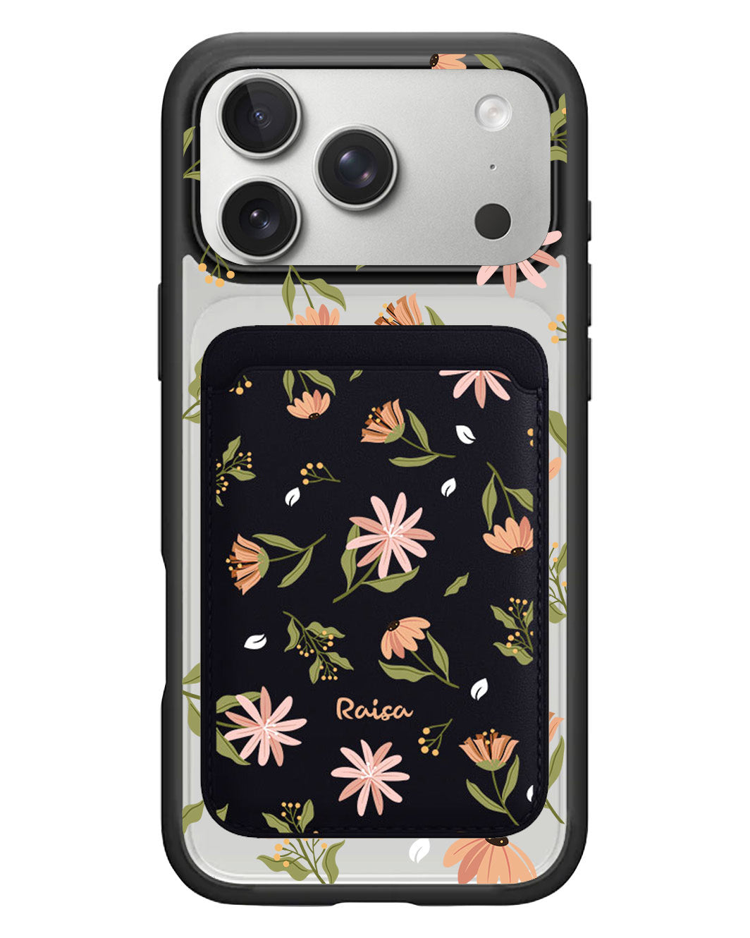 iPhone Magnetic Wallet Case - Cosmos Flower