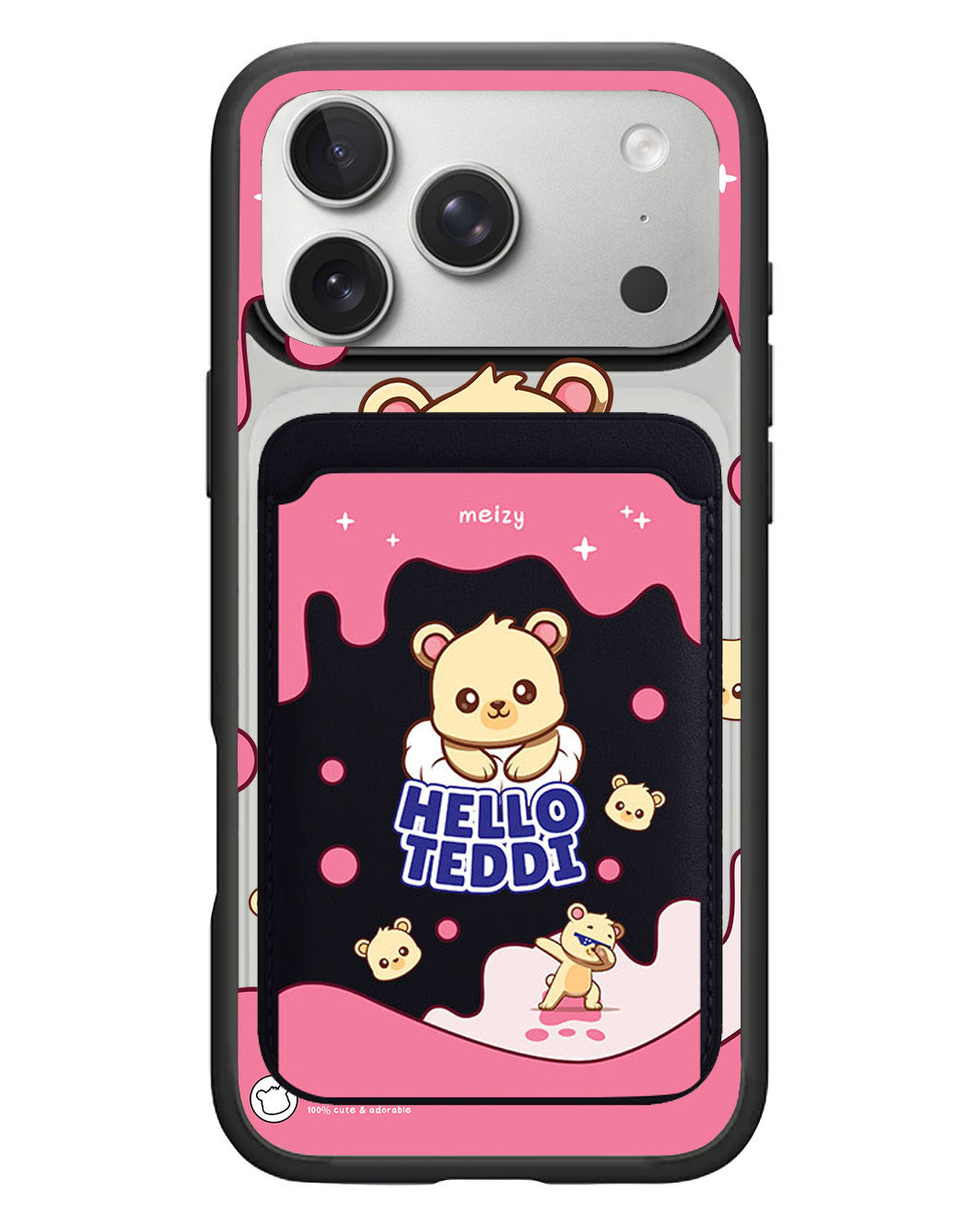 iPhone Magnetic Wallet Case - Hello Teddy 2.0