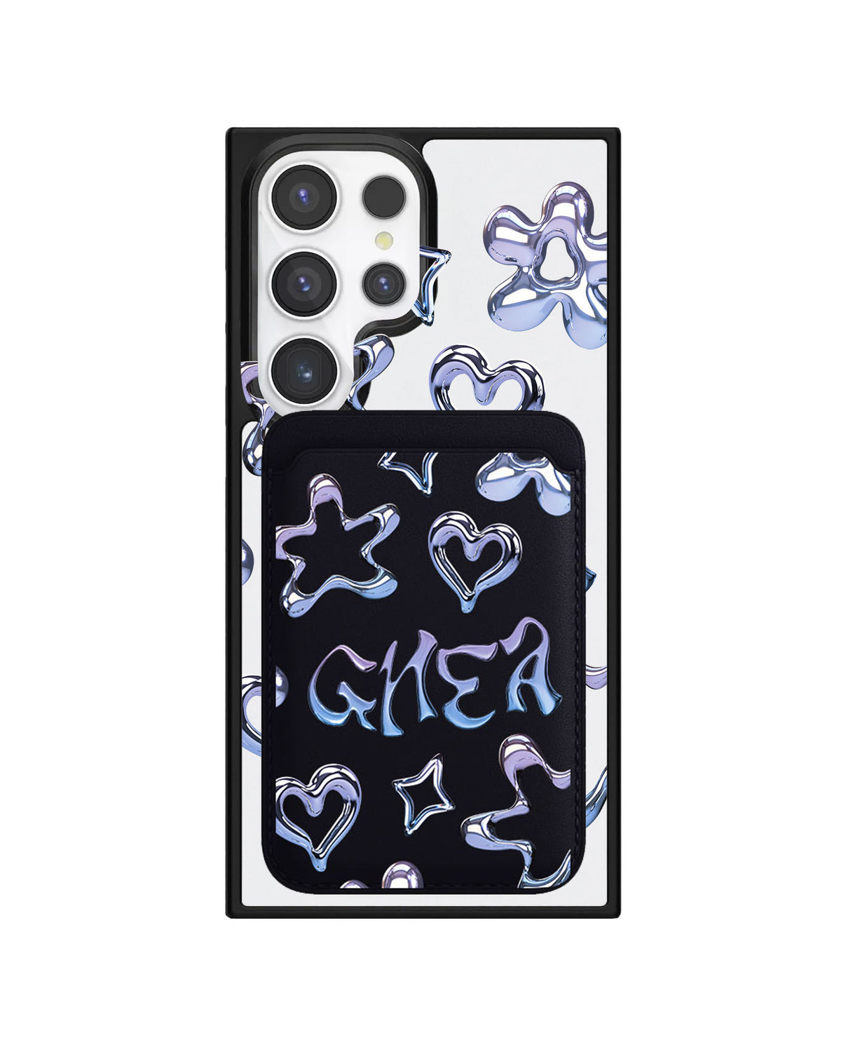 Android Magnetic Wallet Case - Chrome Monogram 1.0