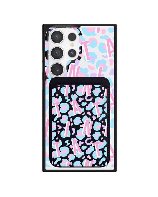 Android Magnetic Wallet Case - Leopard Monogram 6.0