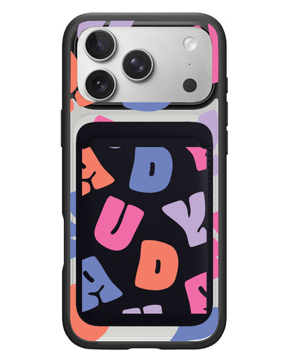 iPhone Magnetic Wallet Case - Chubby Monogram