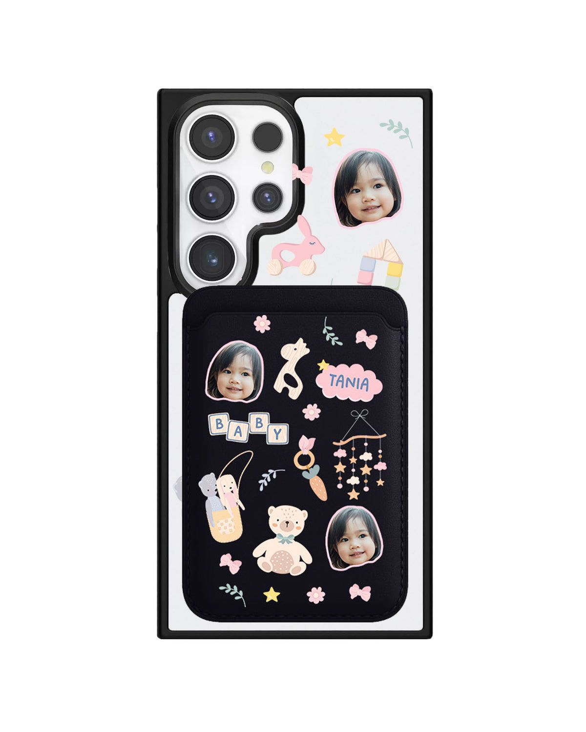 Android Magnetic Wallet Case - Face Grid Girl Toys