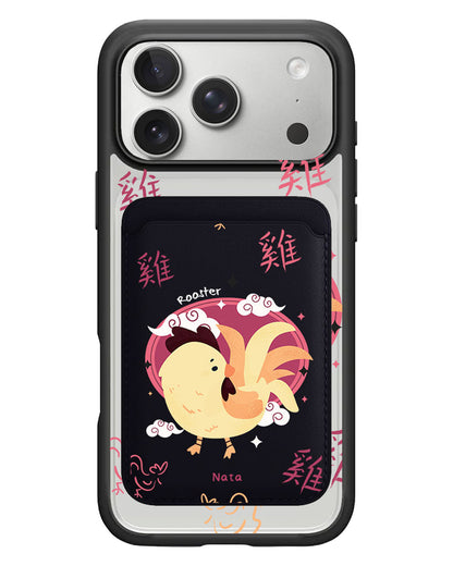 iPhone Magnetic Wallet Case - Rooster (Chinese Zodiac / Shio)