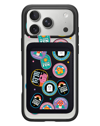 iPhone Magnetic Wallet Case - Monster Sticker Pack