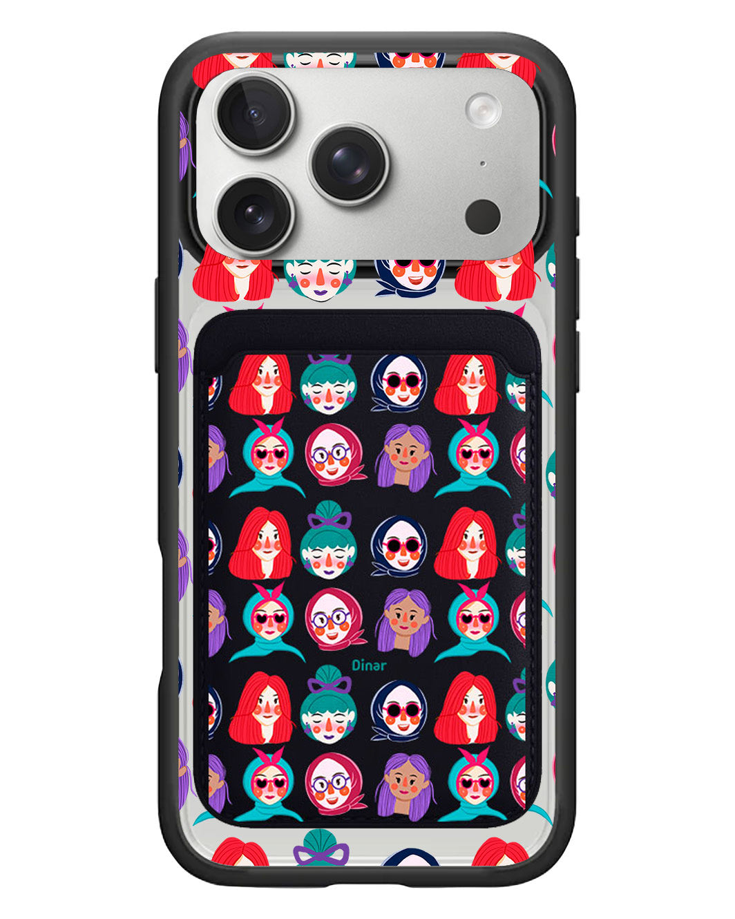 iPhone Magnetic Wallet Case - Cute Sweety Faces