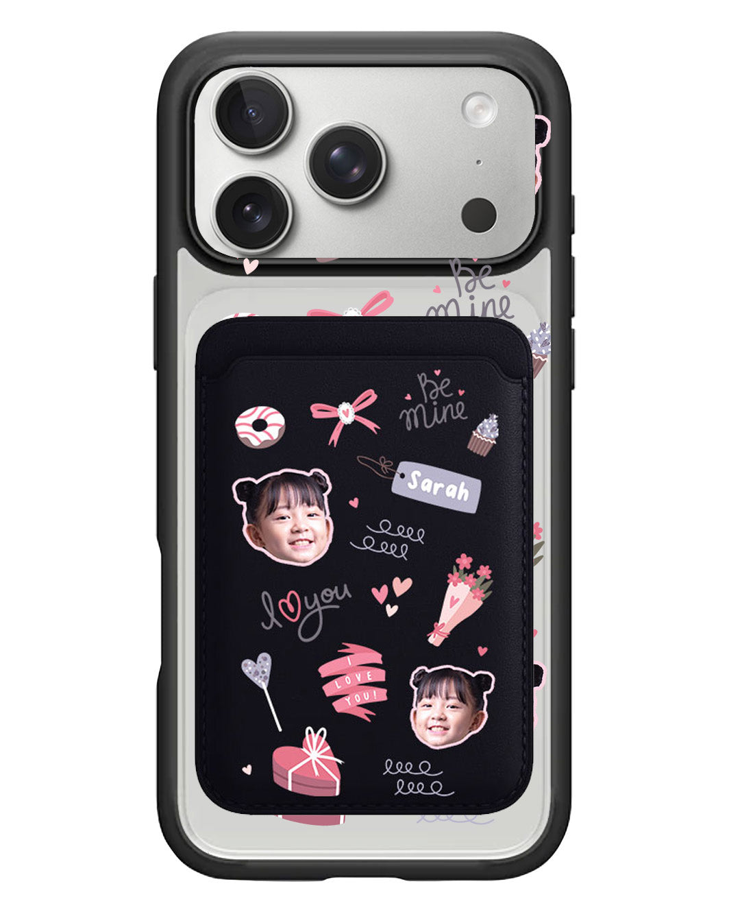 iPhone Magnetic Wallet Case - Face Grid Lovely