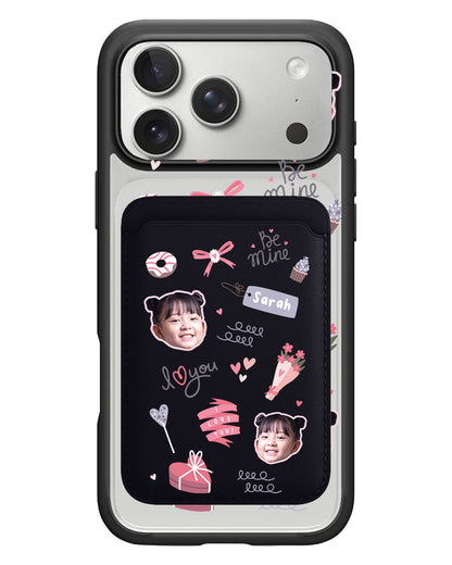 iPhone Magnetic Wallet Case - Face Grid Lovely