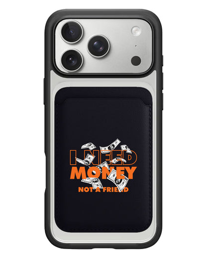 iPhone Magnetic Wallet Case - Money Better Than Friend