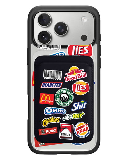 iPhone Magnetic Wallet Case - Food Parody