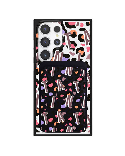 Android Magnetic Wallet Case - Leopard Monogram 5.0