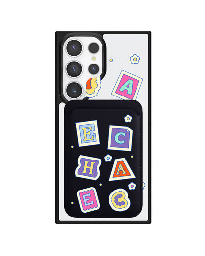 Android Magnetic Wallet Case - Adorable monogram 3.0