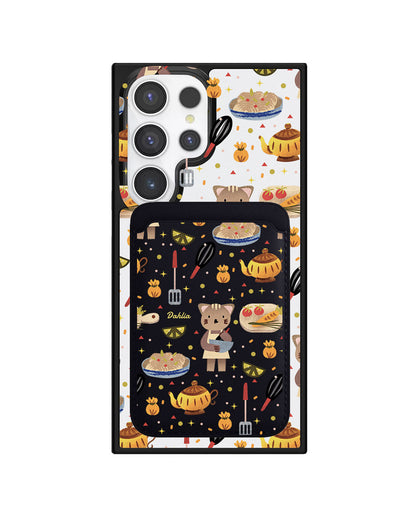 Android Magnetic Wallet Case - Cooking Cat