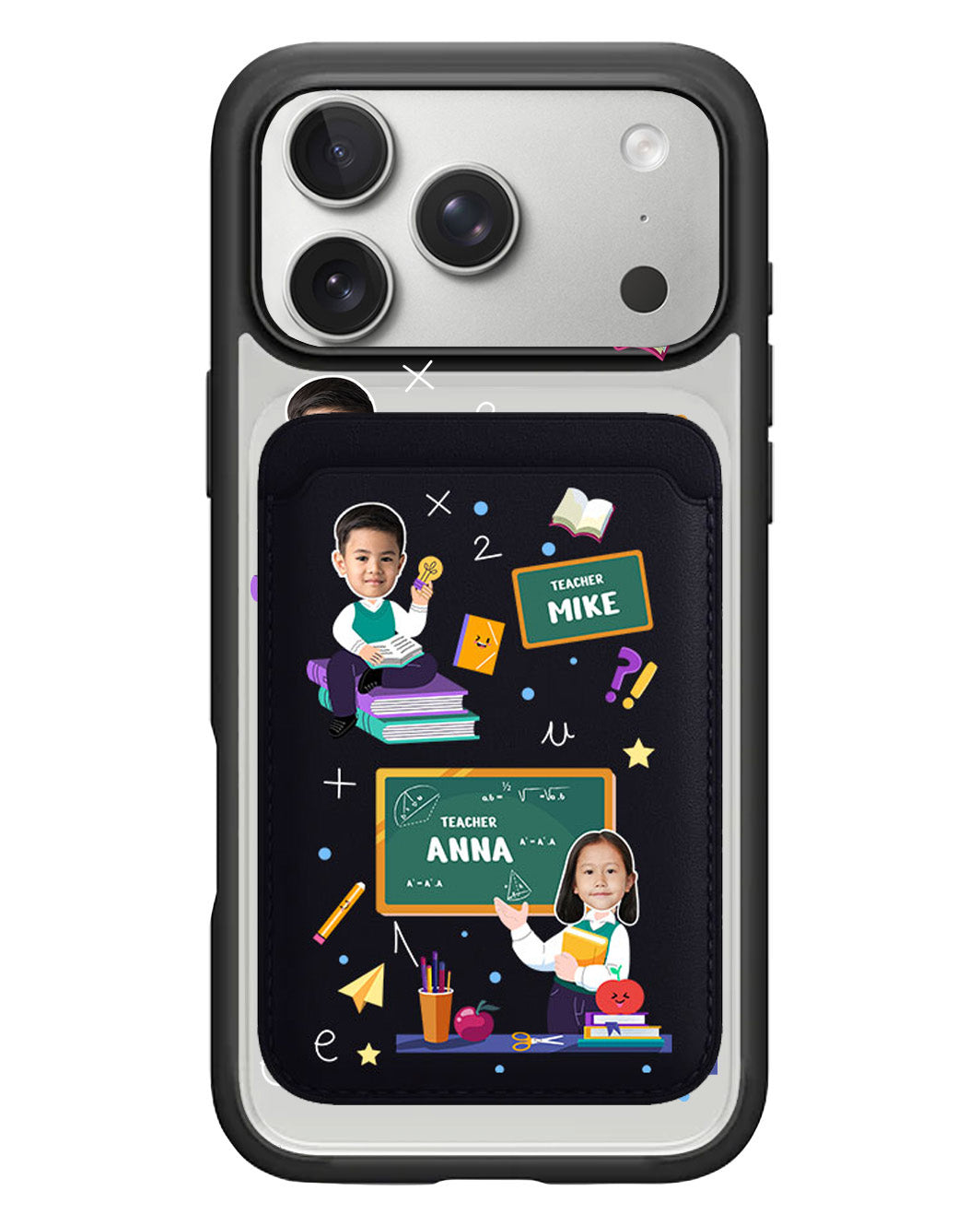 iPhone Magnetic Wallet Case - Face Grid Dream Teacher