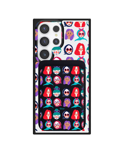 Android Magnetic Wallet Case - Cute Sweety Faces
