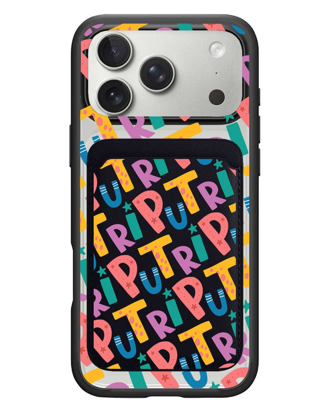 iPhone Magnetic Wallet Case - Playful Monogram 4.0