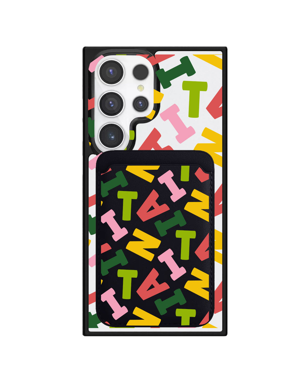 Android Magnetic Wallet Case - Scattered Monogram 3.0