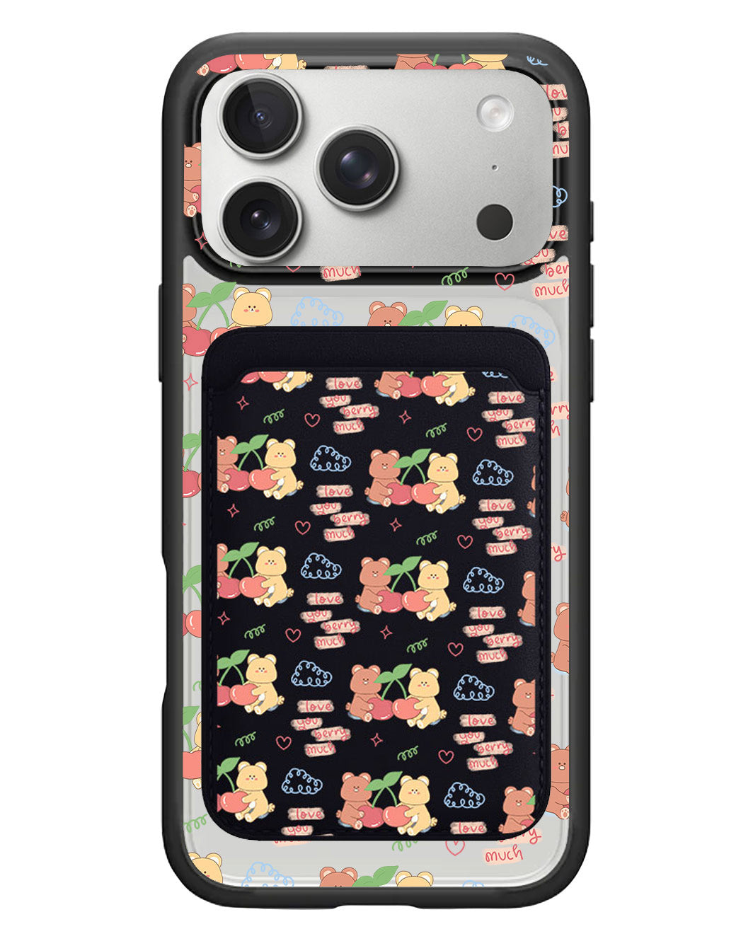 iPhone Magnetic Wallet Case - Cherry Bear