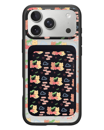 iPhone Magnetic Wallet Case - Cherry Bear
