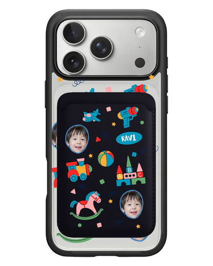 iPhone Magnetic Wallet Case - Face Grid Boys Toys