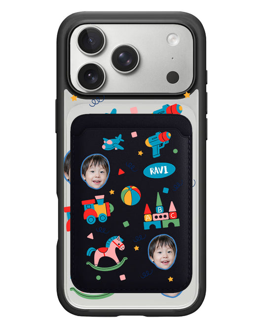 iPhone Magnetic Wallet Case - Face Grid Boys Toys