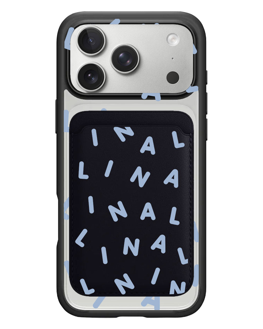 iPhone Magnetic Wallet Case - Monogram 2.0 Blue