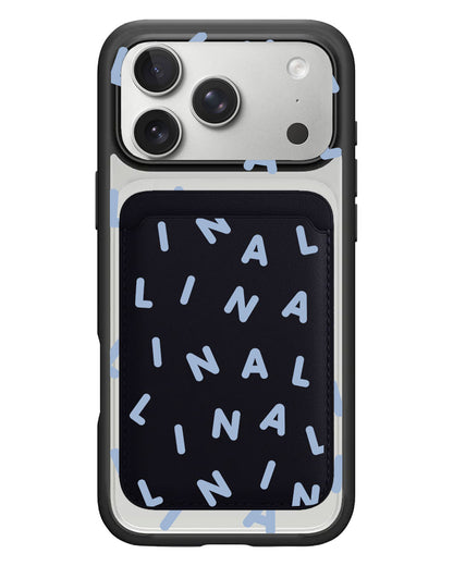 iPhone Magnetic Wallet Case - Monogram 2.0 Blue