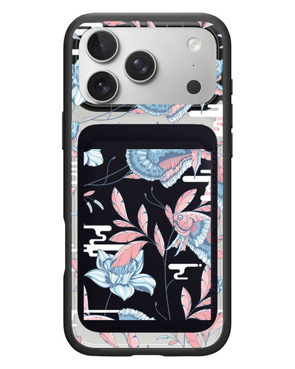 iPhone Magnetic Wallet Case - Fish & Floral 3.0