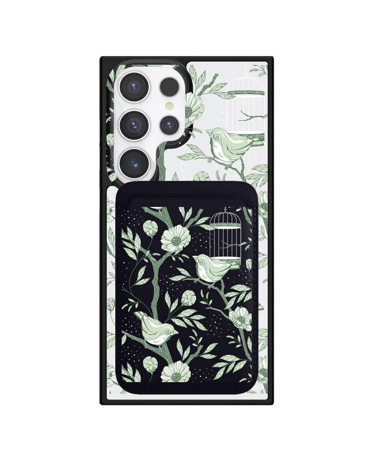 Android Magnetic Wallet Case - Lovebird Monochrome 4.0