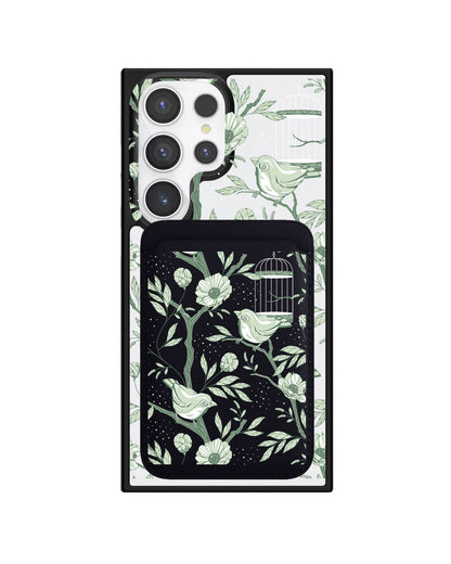 Android Magnetic Wallet Case - Lovebird Monochrome 4.0