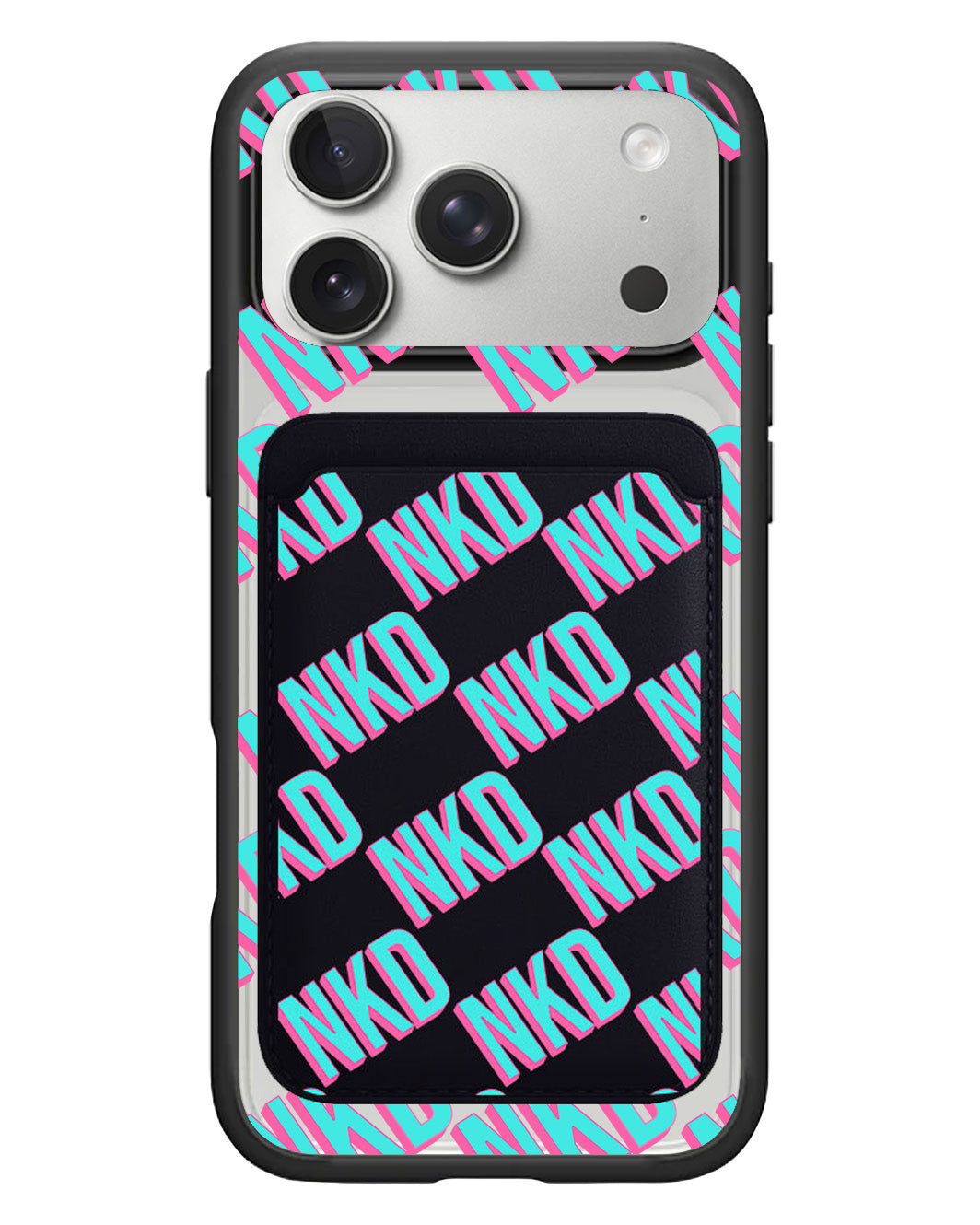 iPhone Magnetic Wallet Case - Diagonal Initial Monogram 4.0