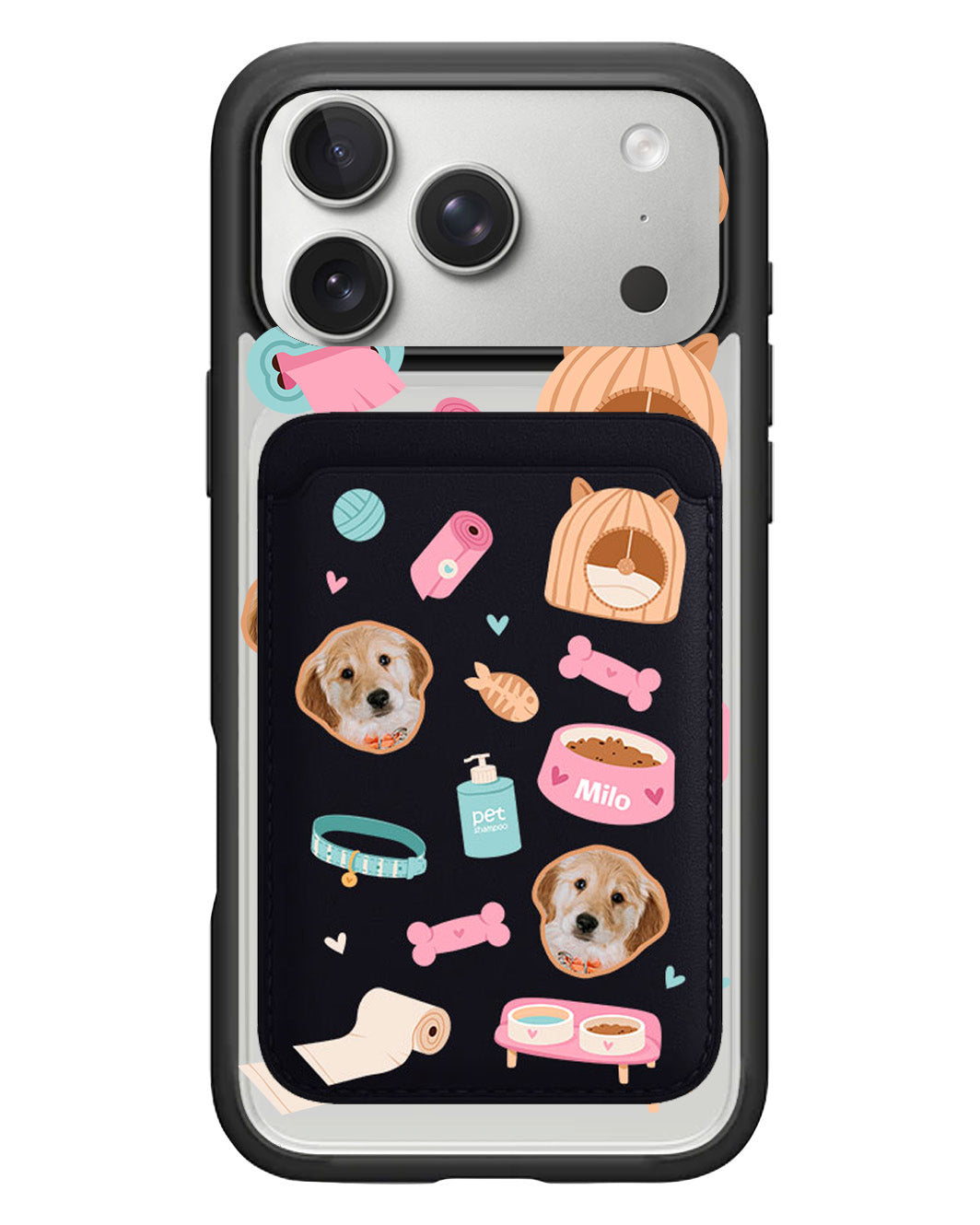 iPhone Magnetic Wallet Case - Pet Grid Puppy Life