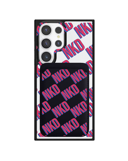 Android Magnetic Wallet Case - Diagonal Initial Monogram 2.0