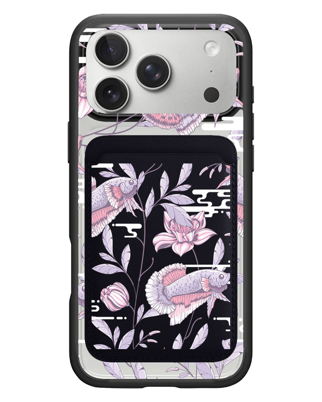 iPhone Magnetic Wallet Case - Fish & Floral 1.0